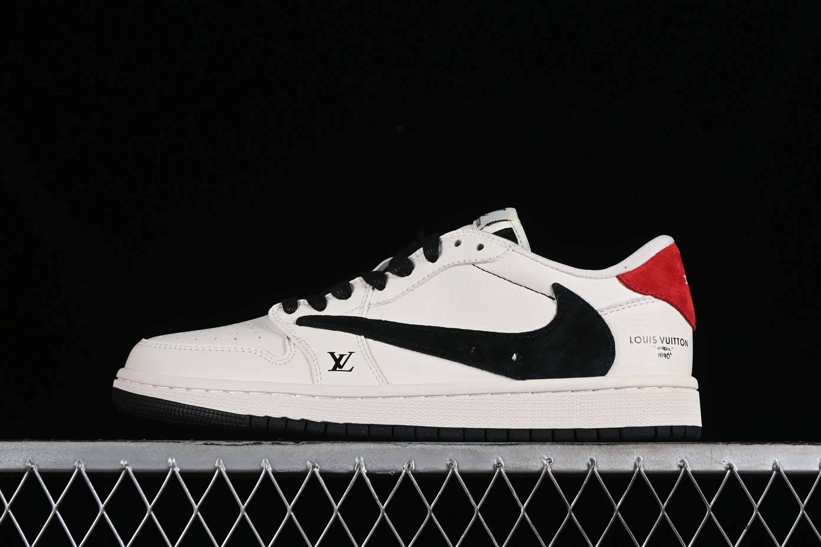 All categories Air Jordan Jordan series basketball shoes Air Jordan 1 Low High-end customized low-top sneakers Special offer Travis Scott x Fragment Design x Jordan Air Jordan 1 Low OG SP AJ1 Joe 1 LV rice black red low-top cultural casual sneakers LX1988-700